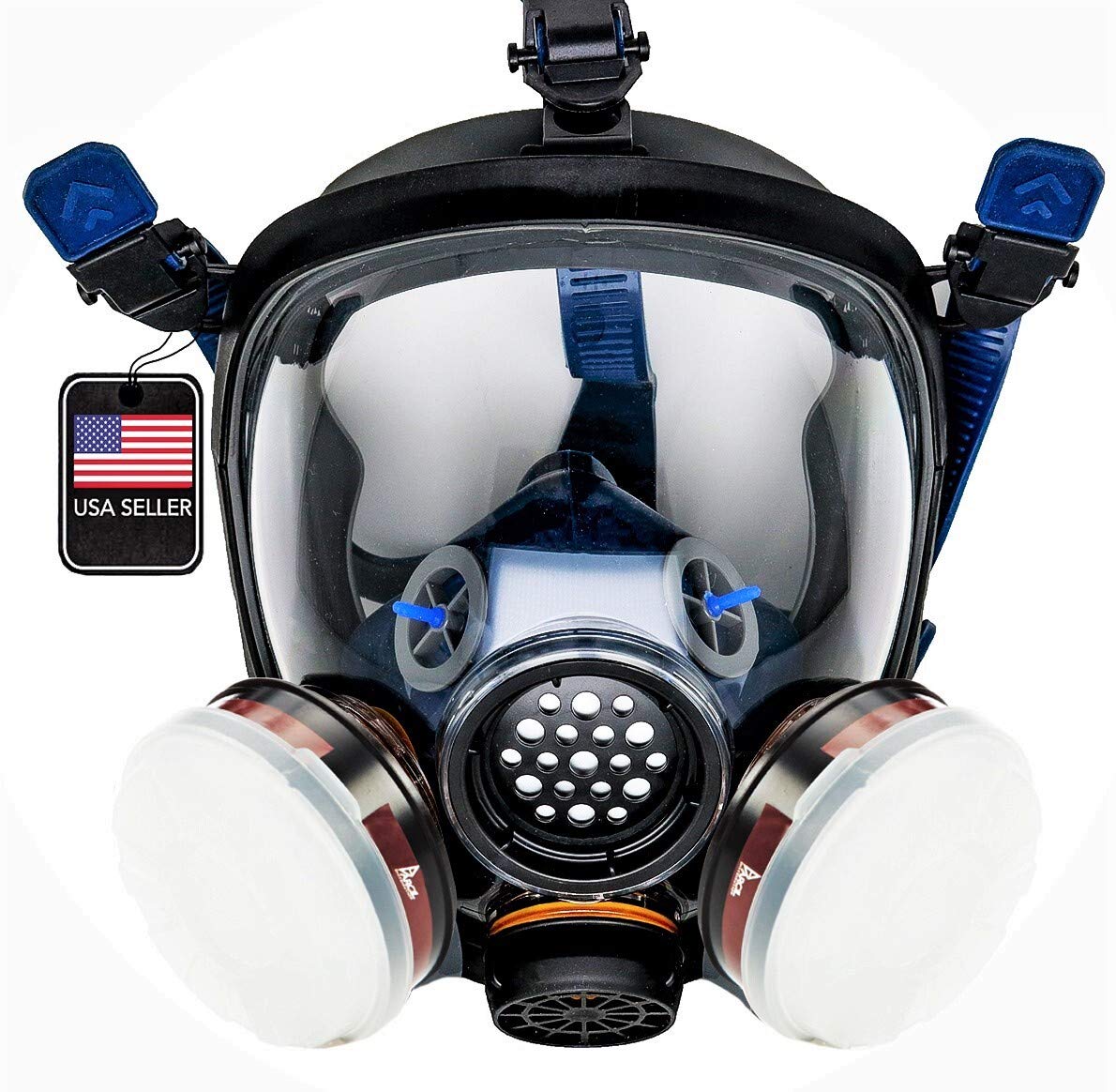 Parcil PT-100 full-face respirator lens with wide view for precise painting and coating tasks.