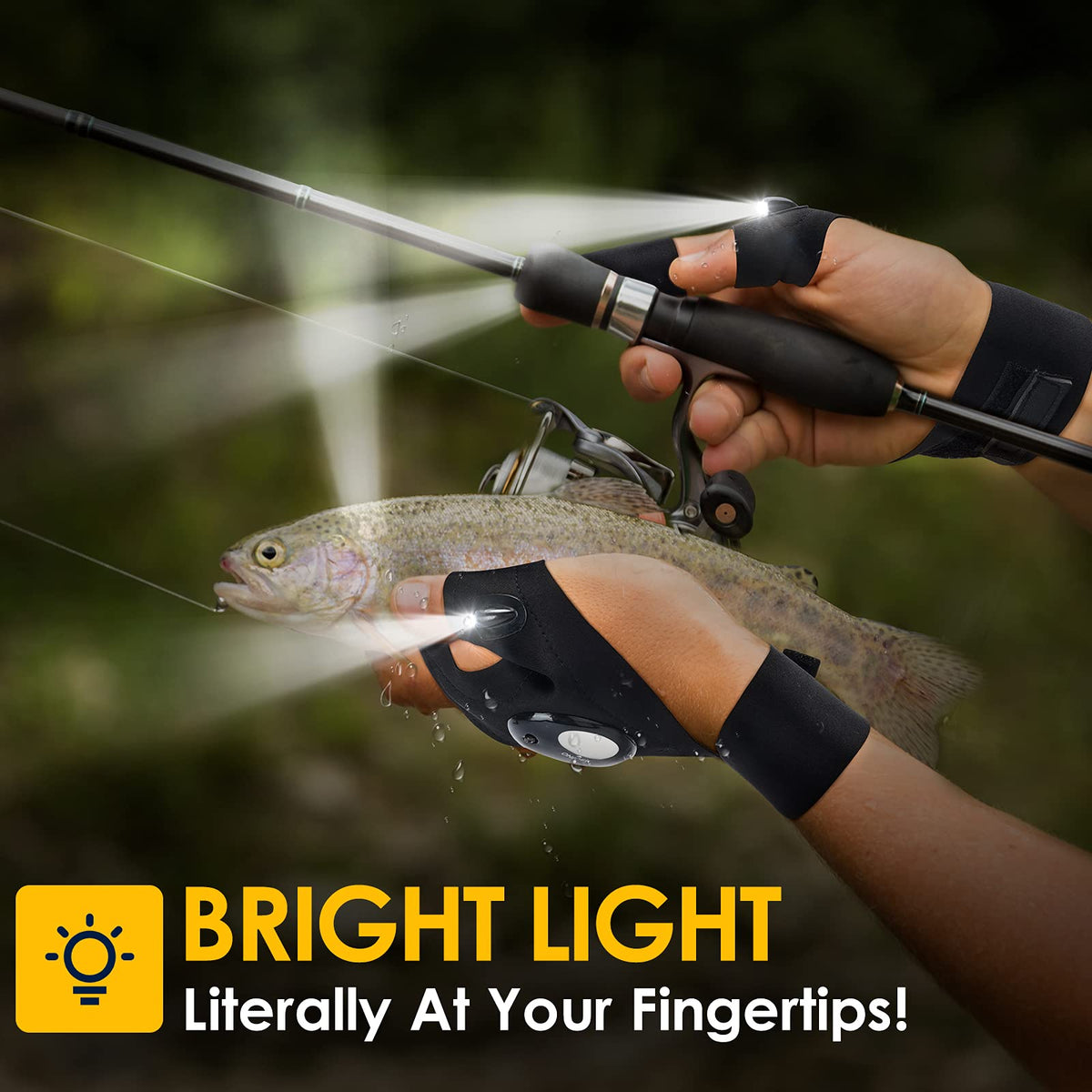 PARIGO lighted gloves fit most hands and stay secure during work.