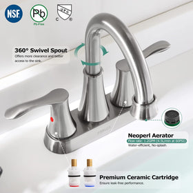PARLOS Demeter 13627 360-degree swivel spout offers flexible sink access