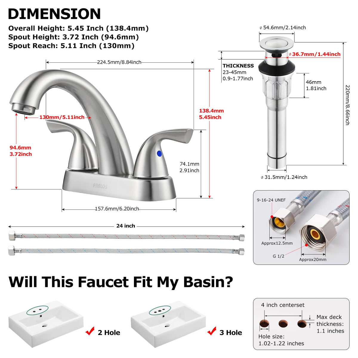 PARLOS lead-free faucet certified by cUPC and NSF 61 for safety.