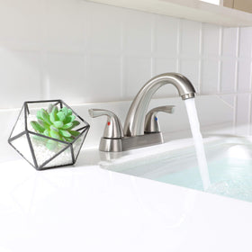 PARLOS brushed nickel finish resists corrosion during everyday use.