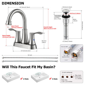 PARLOS Demeter 13627 metal pop-up drain assembly for smooth drainage
