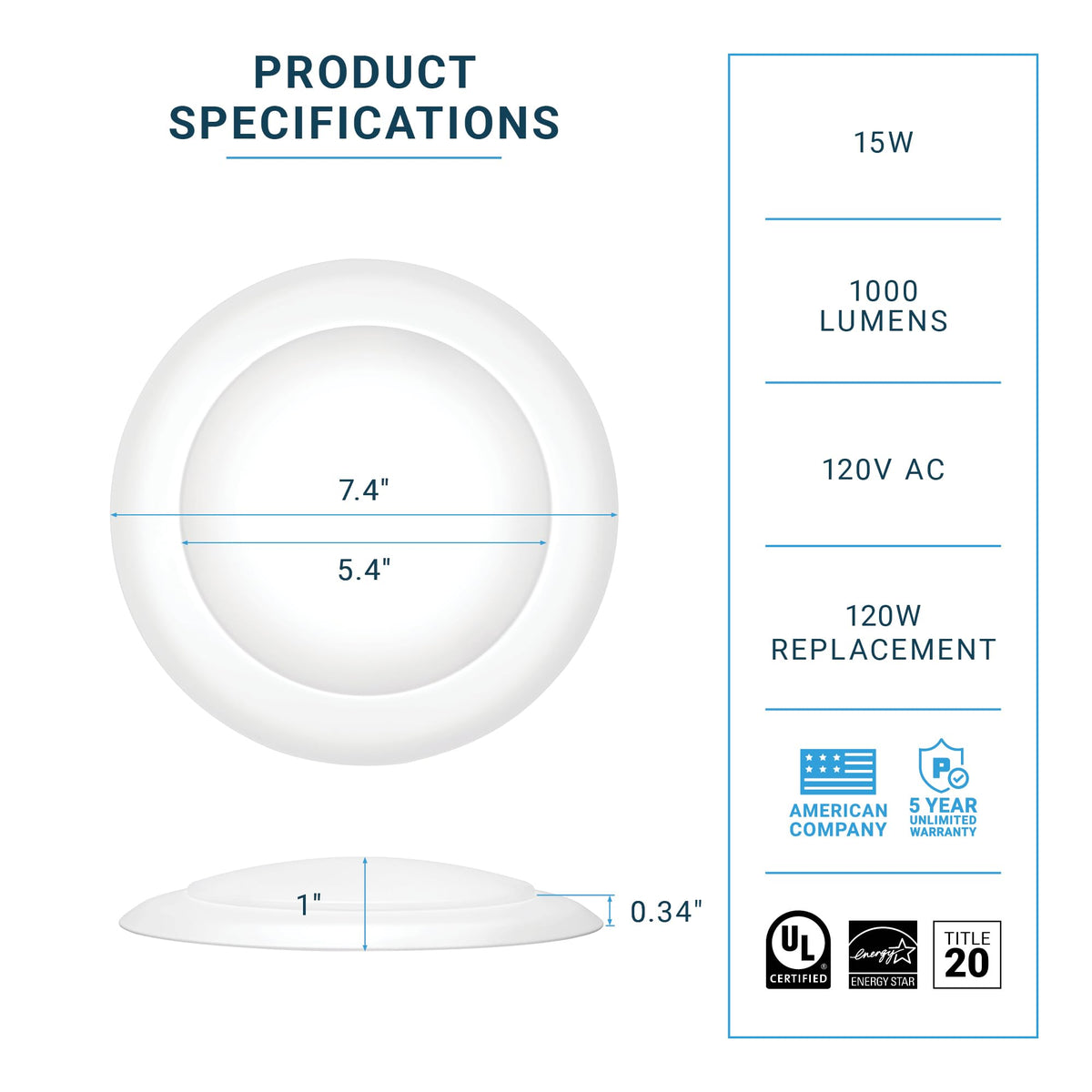 Parmida LED disk light is dimmable for tailored ambience and comfort.
