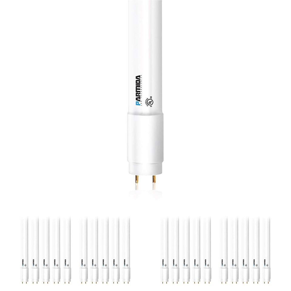 Parmida LED T8 ballast-bypass 4ft in-fixture for easy direct-wire retrofit.