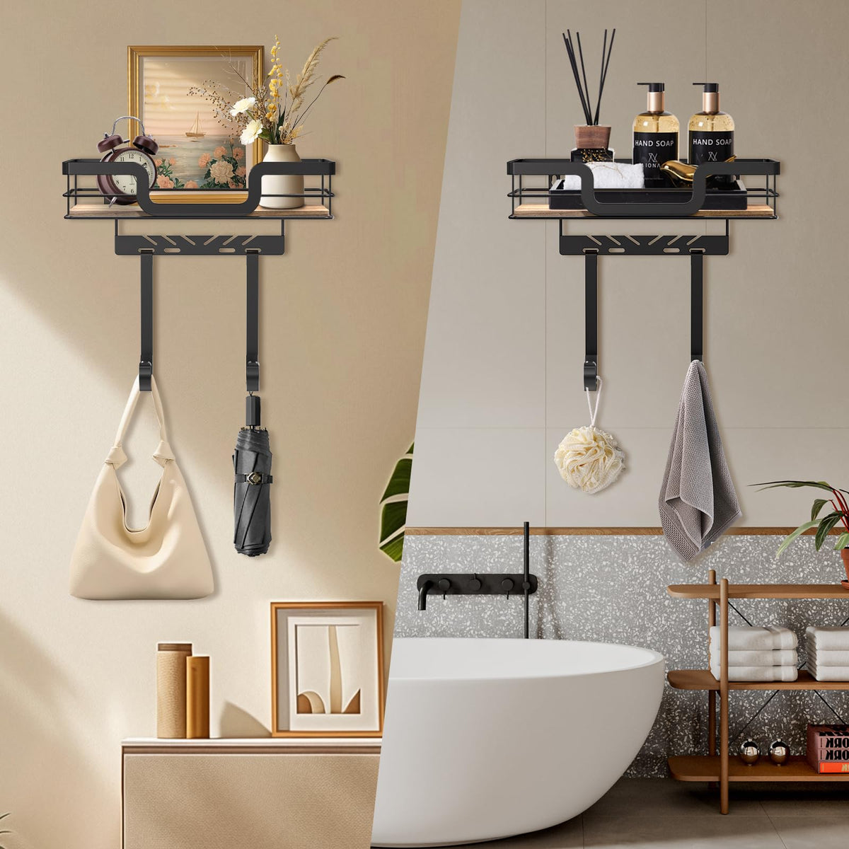 PAROTO accessory storage rack keeps items within reach for quick tasks.