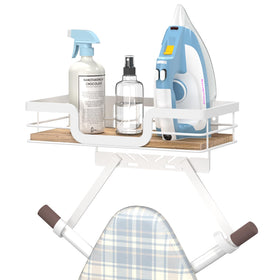 PAROTO ironing board hanger wall mount keeps your board off the floor for easy access.