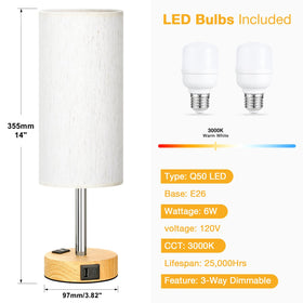 PartageiZ included LED bulbs offer flicker-free illumination.