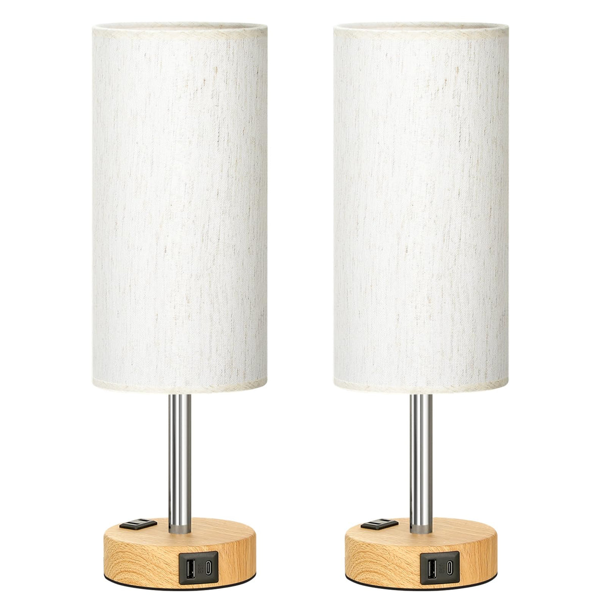 PartageiZ modern rustic nightstand lamps for stylish spaces.