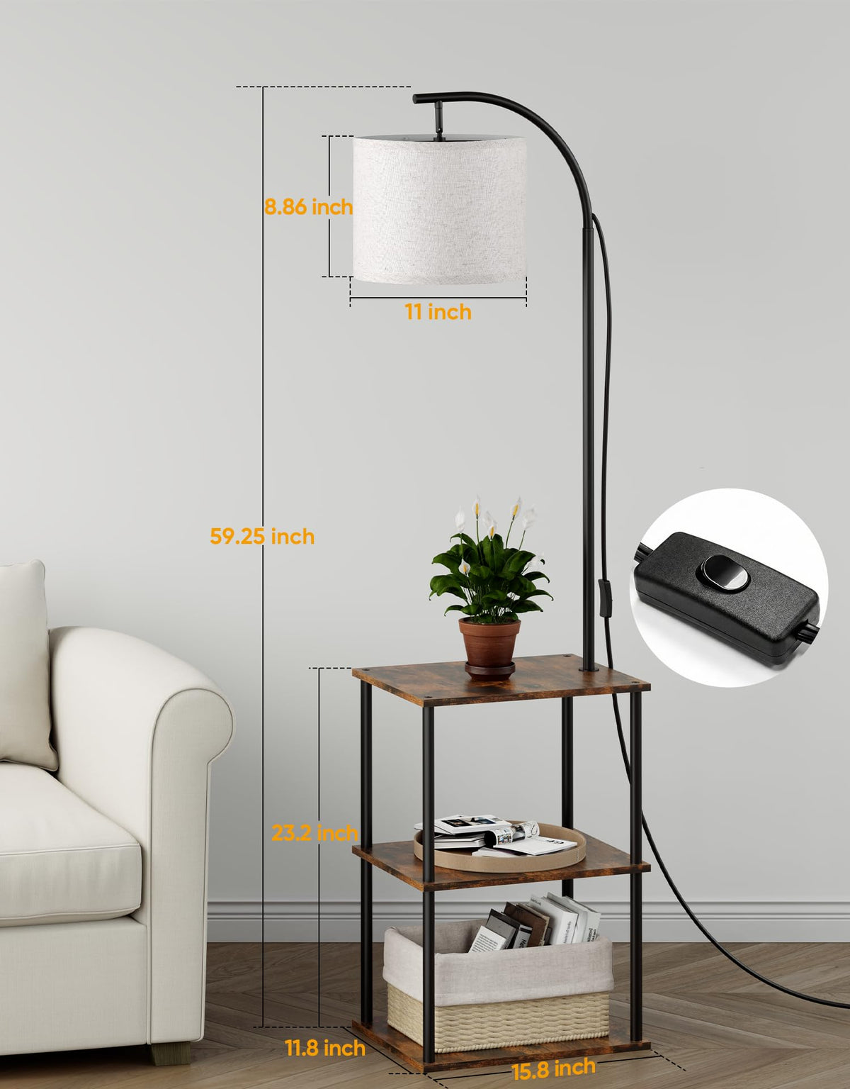 PARTPHONER 180-degree swivel lamp head directing light precisely