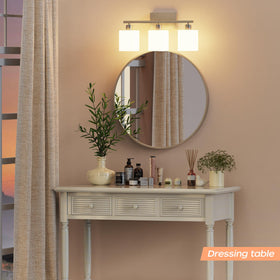 PARTPHONER 3-light fixture mounts up or down to suit your space.