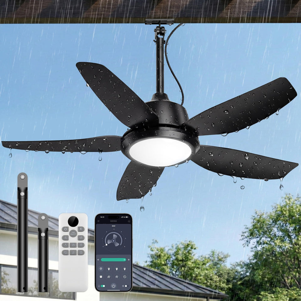PARTPHONER 42in outdoor fan in gazebo for easy breeze