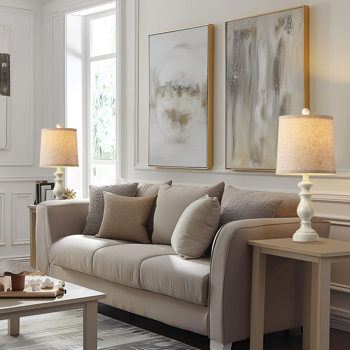 PARTPHONER antique white finish enhances vintage-inspired decor and durability.