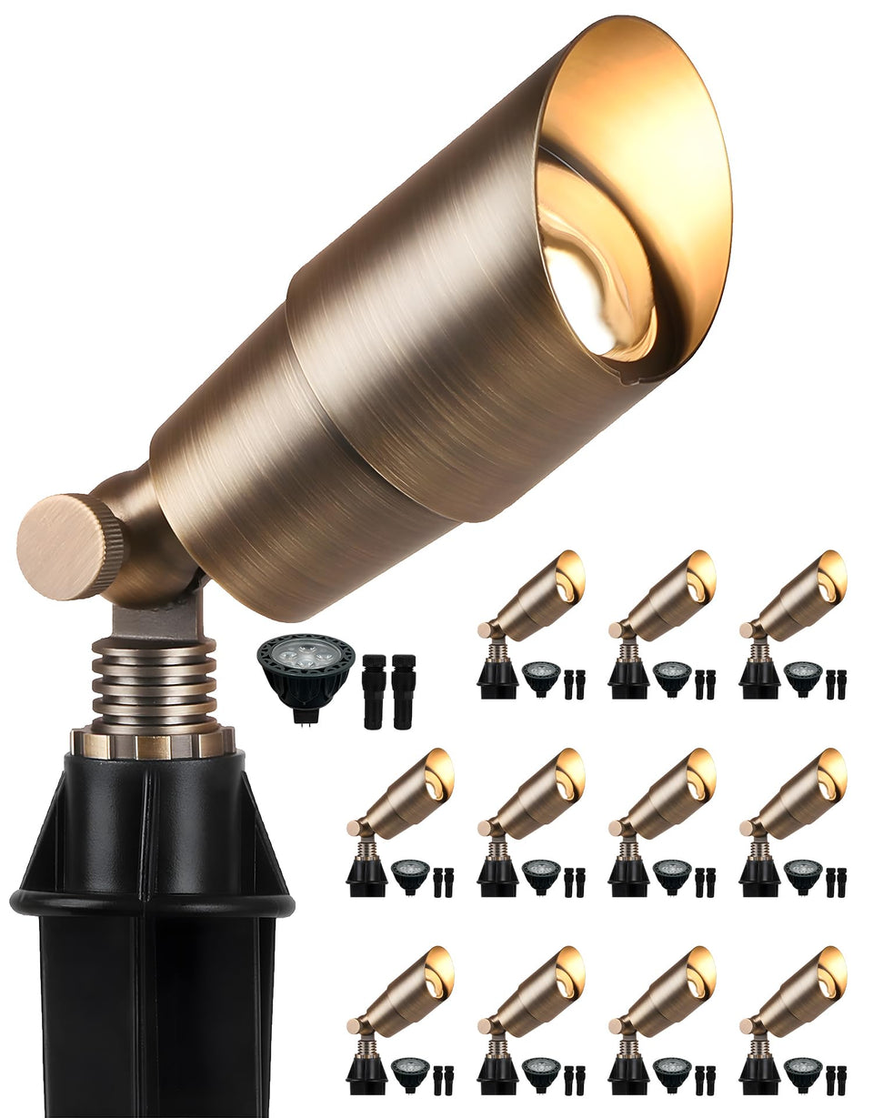PARTPHONER brass low-voltage lighting for durable outdoor use in gardens
