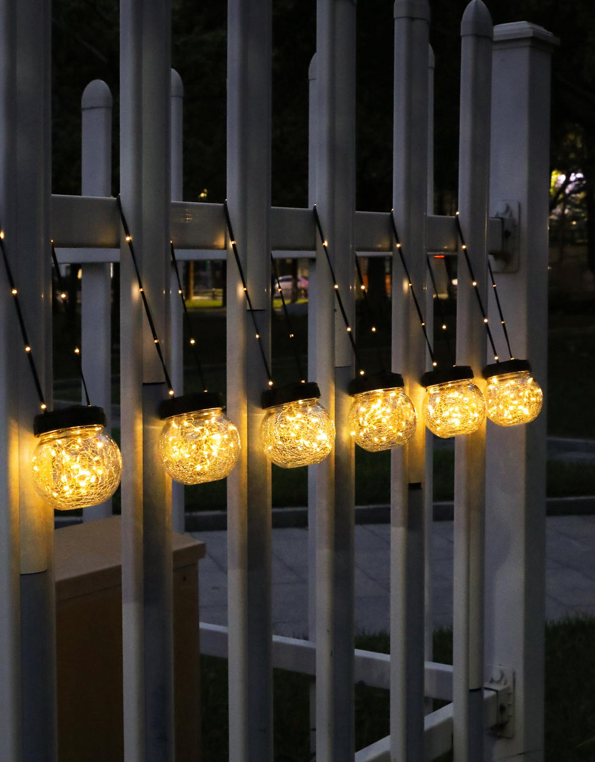 PARTPHONER cracked-glass hanging lantern creates enchanting shadows