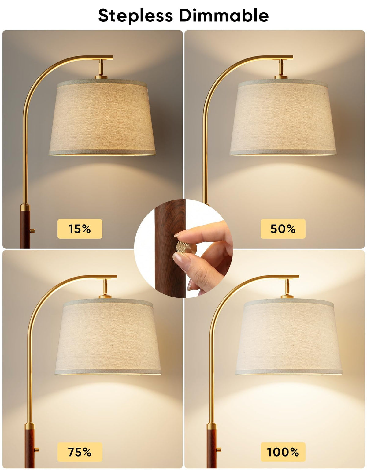 PARTPHONER linen shade detail highlights soft diffusion and mid-century style
