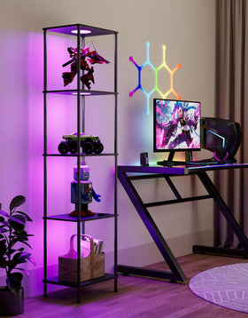 PARTPHONER display shelf staged with books and decor ideas.