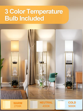 PARTPHONER floor lamp with 3-color LED and memory