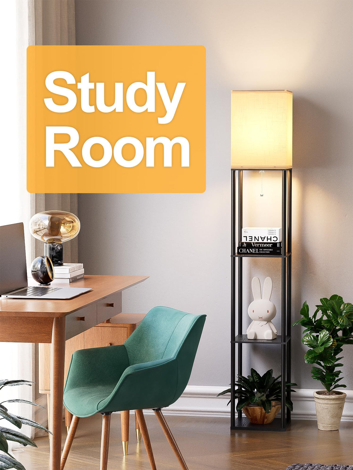 PARTPHONER bedroom reading-area lamp creates targeted lighting for books.
