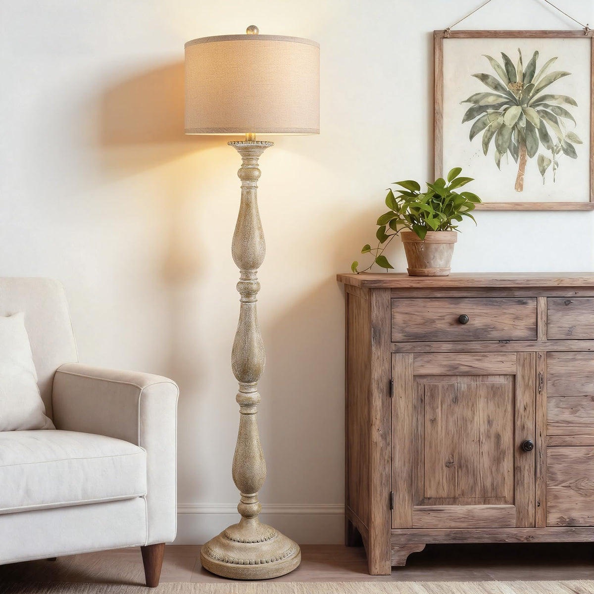 PARTPHONER floor lamp rotary switch provides simple, reliable on-off control.