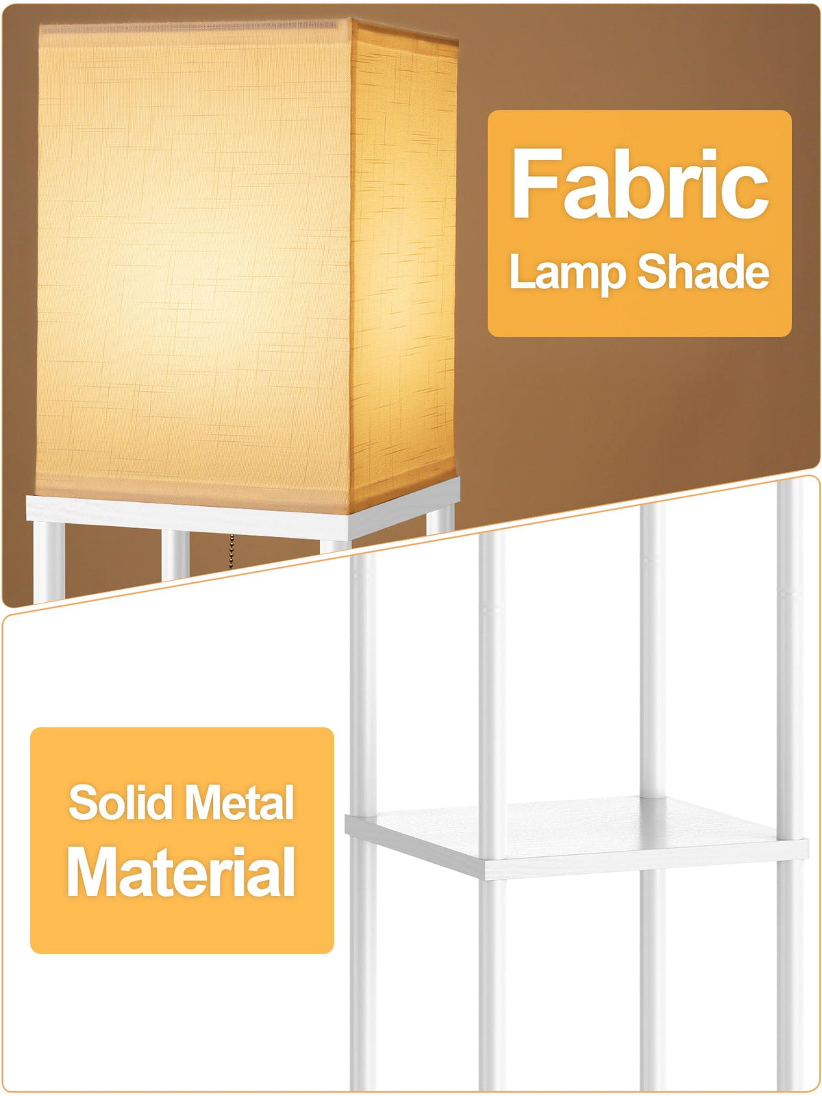 PARTPHONER shelf lamp with 3 CCT LED bulbs for adaptable mood lighting