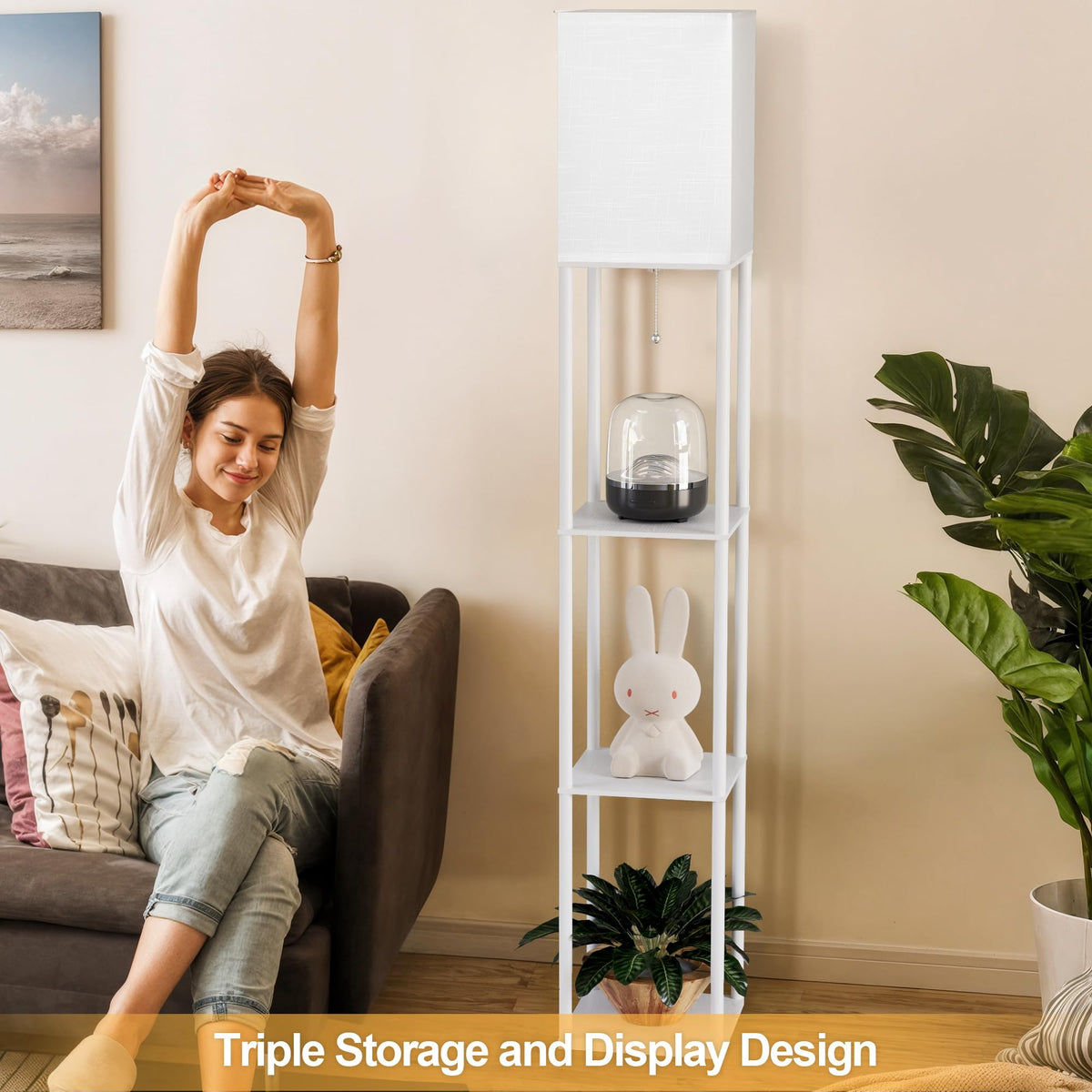 PARTPHONER corner-standing lamp fits beside sofa or desk