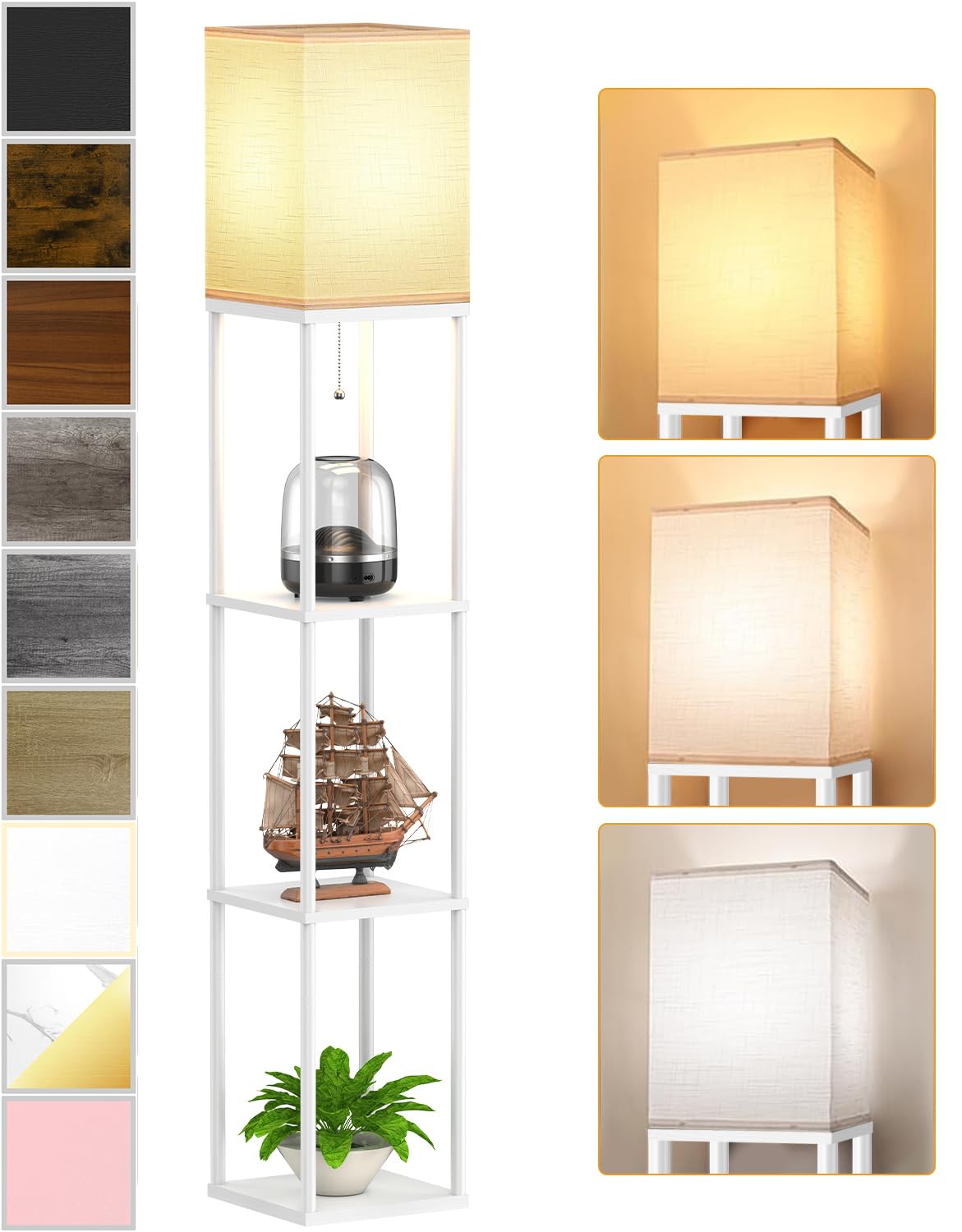 PARTPHONER floor lamp with open top design brightens living spaces
