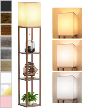 PARTPHONER floor lamp with open top shelf design brightens room