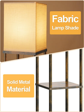 PARTPHONER wood-base shelf lamp provides sturdy support for decor and books