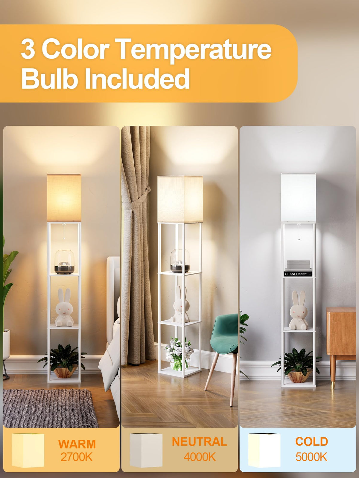 PARTPHONER wooden three-tier shelves for storage and display