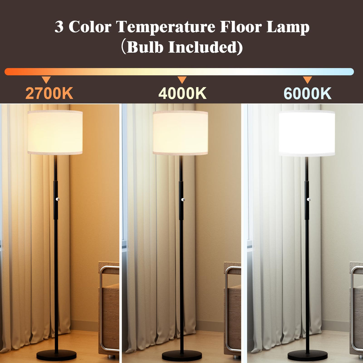 PARTPHONER space-saving floor lamp fits beside sofas without crowding