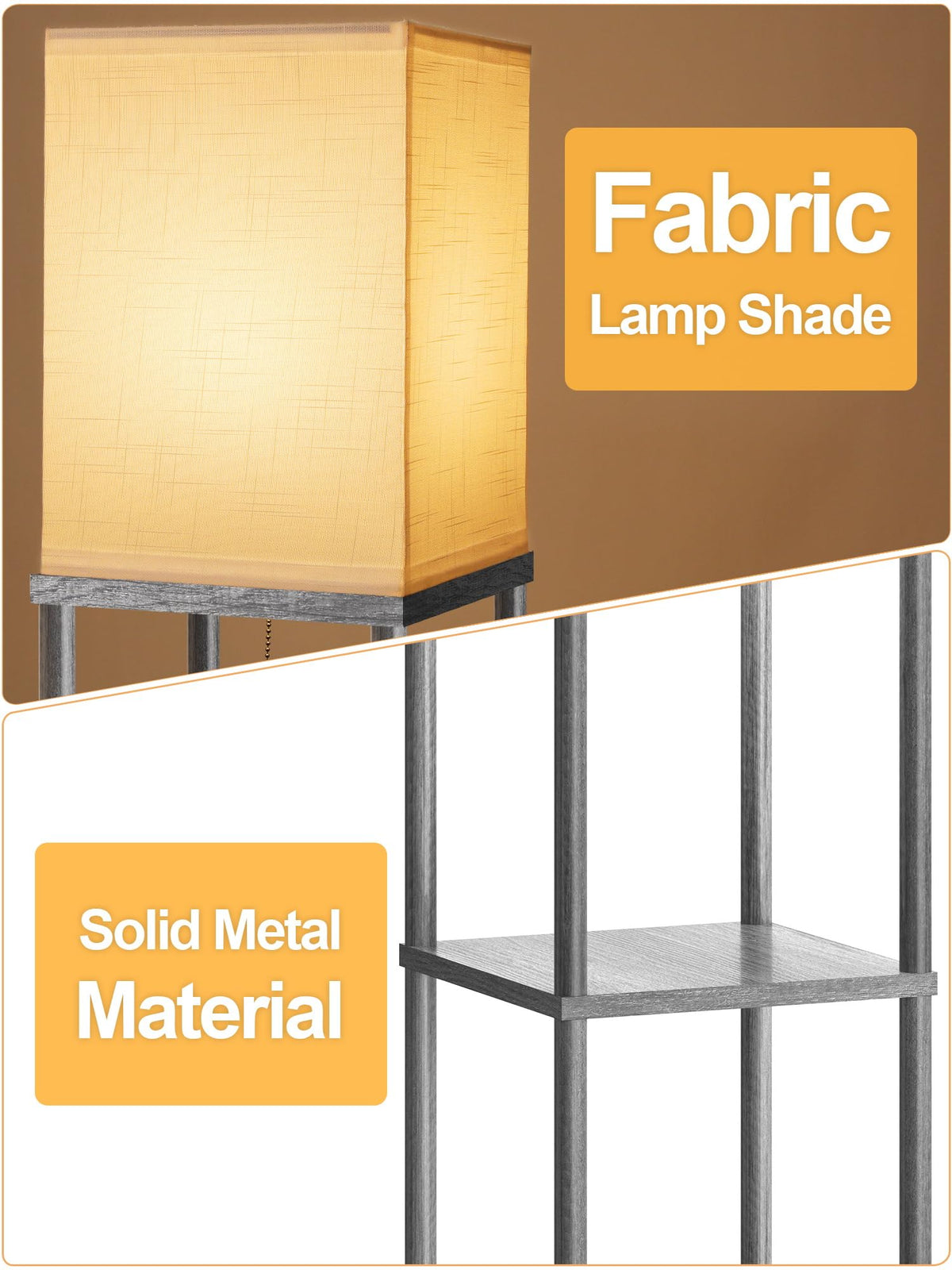 PARTPHONER white linen shade adds soft, versatile glow.