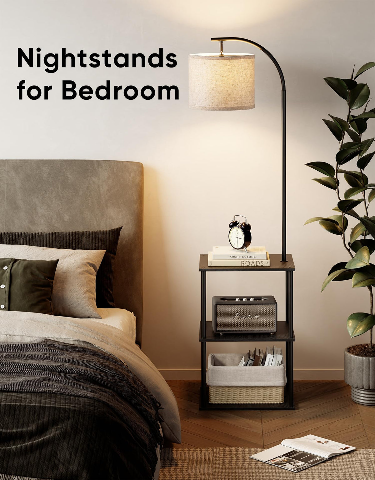 Partphoner floor lamp with table energy-saving LED bulbs, long-lasting glow