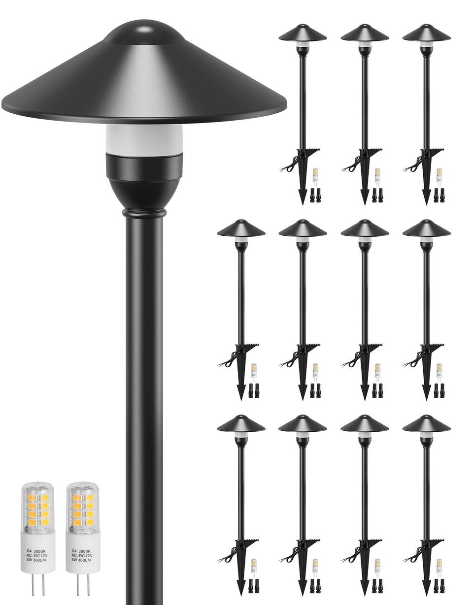 PARTPHONER low-voltage landscape light assembly for quick outdoor pathway setup.