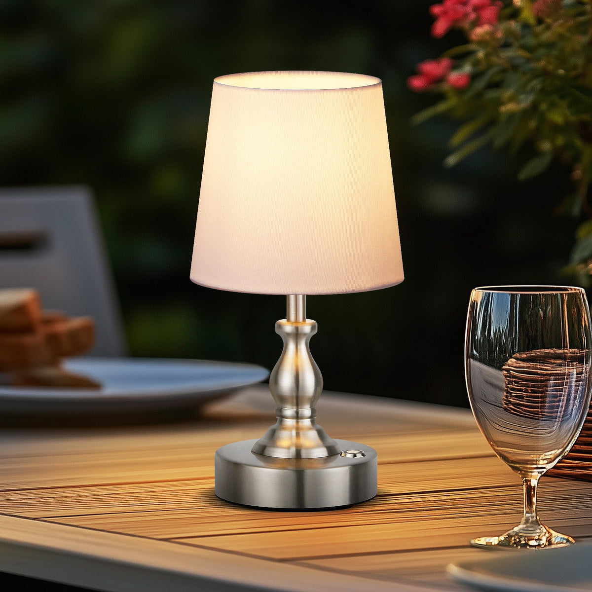 Includes a 3000K warm LED bulb for immediate use.