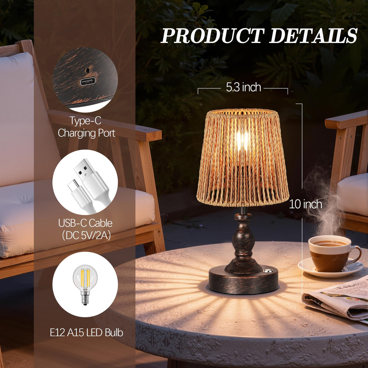 PARTPHONER Vintage-inspired metal design complements retro and modern decor