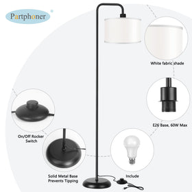 PARTPHONER modern black metal pole complements contemporary interiors.