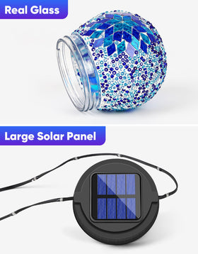 PARTPHONER mosaic lamps project intricate patterns onto ground for magical evenings.