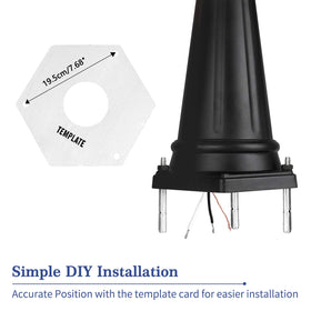 PARTPHONER tall 7.1 ft post lights up outdoor spaces.
