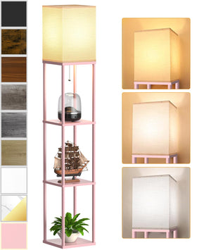 PARTPHONER pink floor lamp with open top brightens living spaces