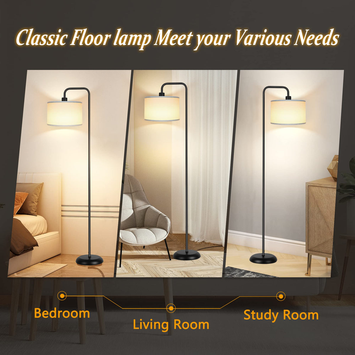 PARTPHONER long 70 inch cord reaches from socket to seating areas.