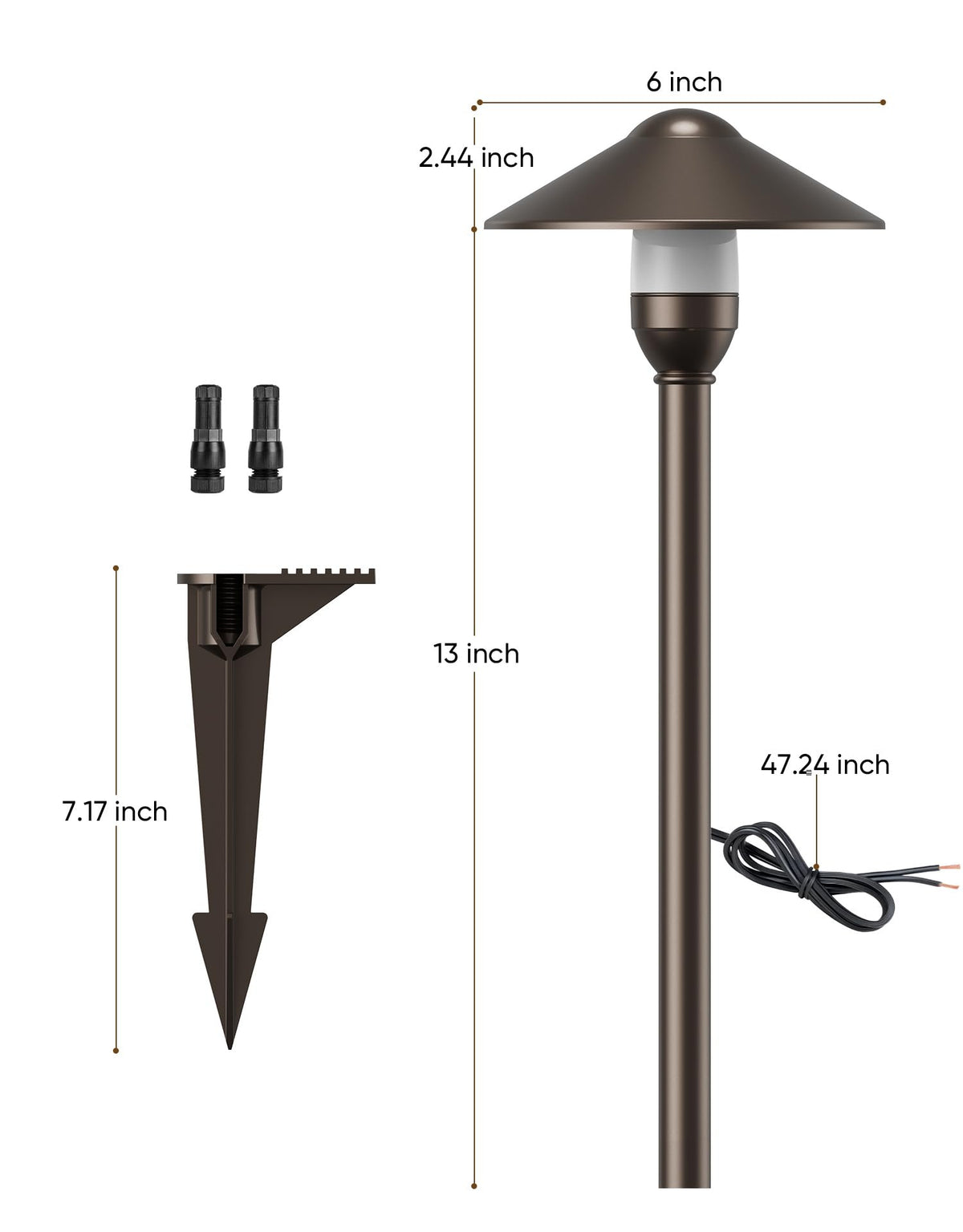 PARTPHONER six-pack provides reliable path lighting with weather resistance.