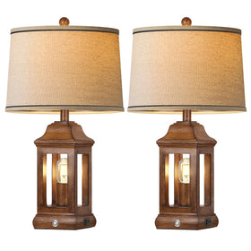 Partphoner table lamp with night light and touch dimmer for reading.