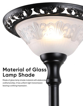 PARTPHONER torchiere shade close-up showing even diffusion and soft glow