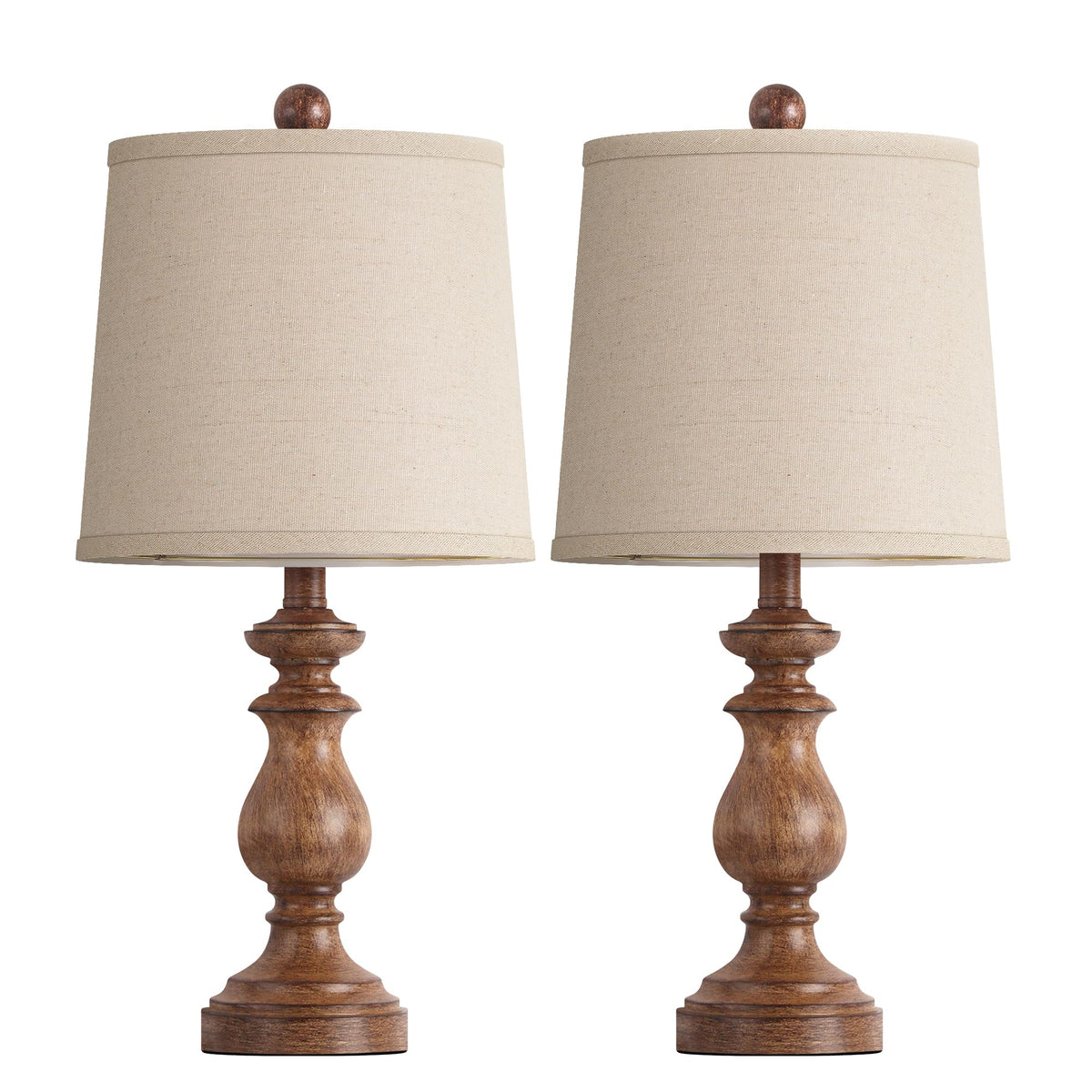 PARTPHONER traditional table lamp set 2 beige linen shade delivers soft, even light.
