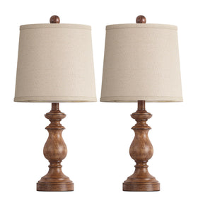 PARTPHONER traditional table lamp set 2 beige linen shade delivers soft, even light.