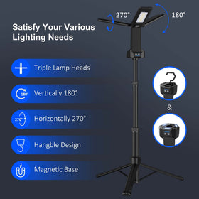 PARTPHONER triple-head LED for broad coverage and flexible angles