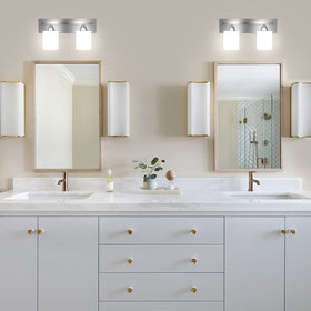 PARTPHONER vanity light measures 16.1 inches wide for balanced illumination.