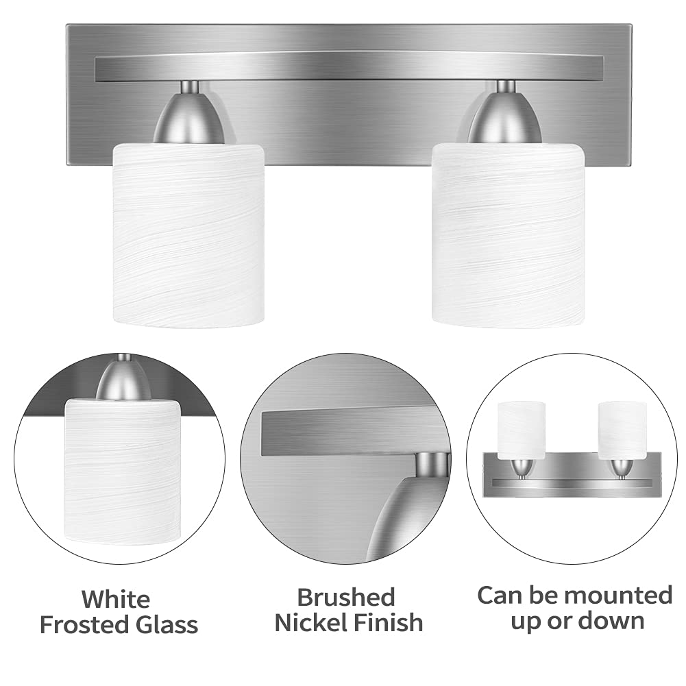 PARTPHONER vanity-light glass-shade showcases modern style above your mirror.