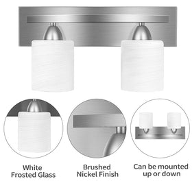 PARTPHONER vanity-light glass-shade showcases modern style above your mirror.