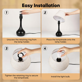 PARTPHONER versatile bedside or desk lamp for bedroom, living room, or dorm.